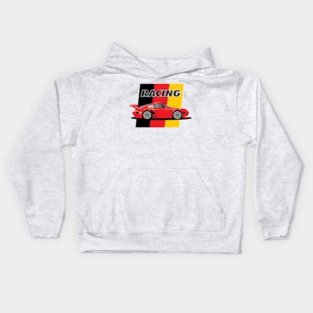 Racing - German Cup - Red Kids Hoodie by Sash8140